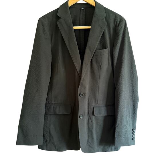J.CREW | Black Ludlow Slim-fit unstructured suit jacket seersucker Blazer | 38R - Picture 2 of 9